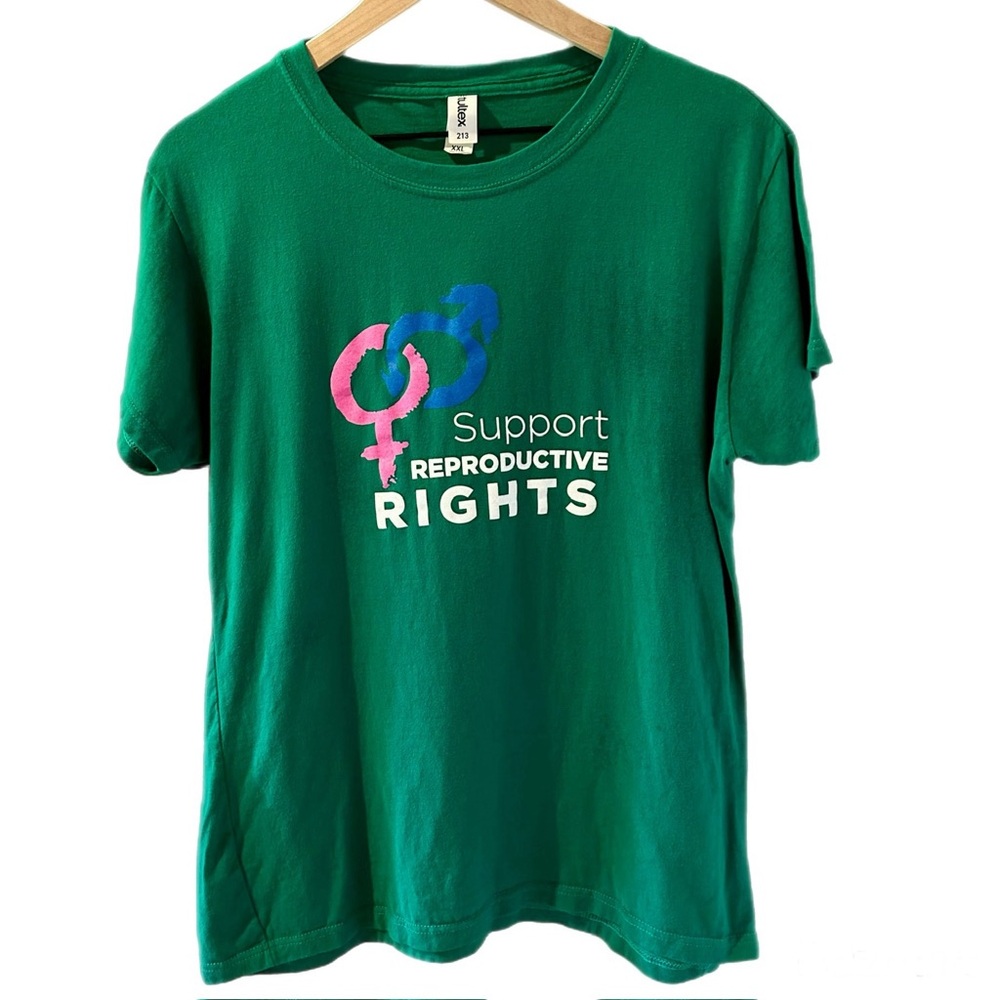 Support Reproductive Rights Graphic Tee – Green, Size XXL